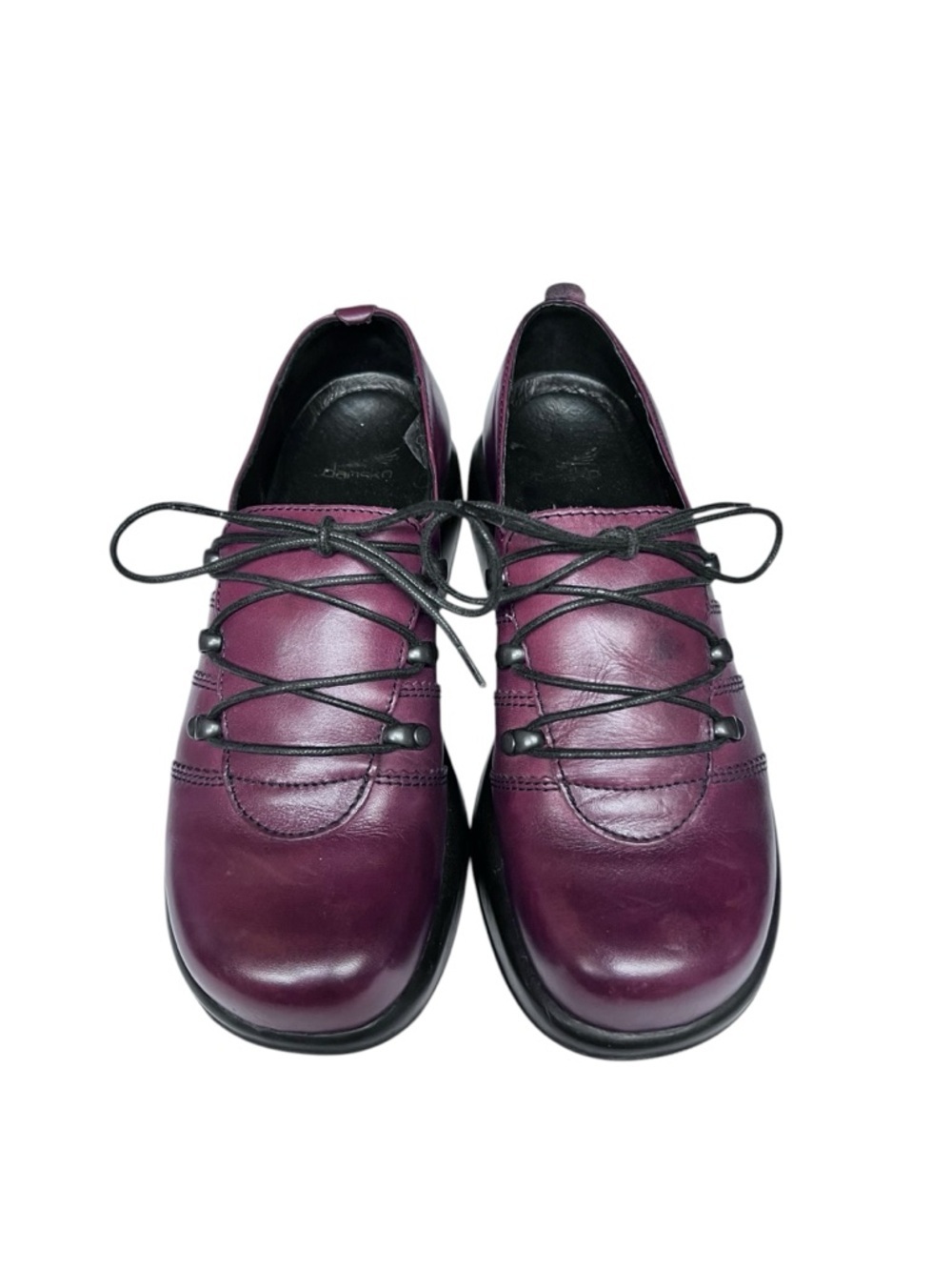 Dansko Red Chunky Sole Platform Shoes Leather Size EU 38 with Lace-up size 8